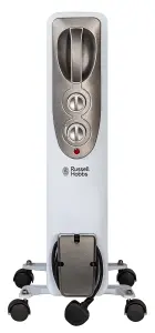 Russell Hobbs Oil Filled Radiator 1500W 7 Fin White RHOFR5001