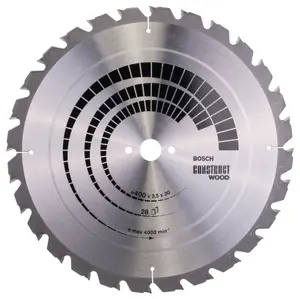 Bosch Professional Construct Wood Circular Saw Blade - 400 x 30 x 3.5mm, 28 Teeth