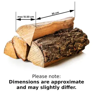 Kiln Dried Premium Fire Logs, 30 Kg OAK Firewood for Wood Burners, Stoves, Fireplaces & Home Fires, Long Burning Hardwood Logs