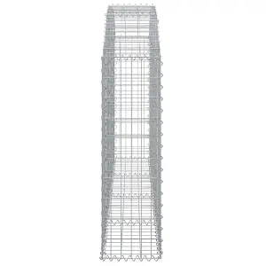 Berkfield Arched Gabion Basket 200x30x100/120 cm Galvanised Iron