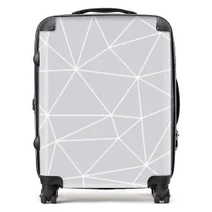 Geometric Triangle Pattern Suitcase - Large