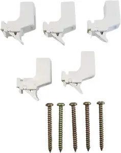 Drape Curtain Track Rail Brackets Rail Supports Rail Track Brackets for Windows Curtain Track Shower Curtain 1 Pack (5 Pieces)