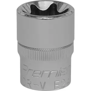 Premium E24 TRX Star Socket Bit - 1/2" Drive with Knurled Grip for Maximum Control