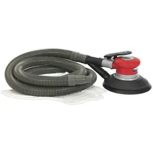 150mm AIR Random Orbital Palm Sander & DUST HOSE - 1/4" BSP - Hook & Loop Pad