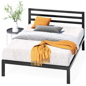 Christiano Metal Bed Frame with Headboard Kingsize (5')