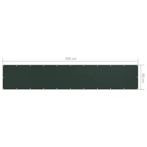 Berkfield Balcony Screen Dark Green 90x500 cm Oxford Fabric