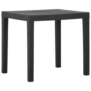 Berkfield Garden Table Grey 79x65x72 cm Plastic