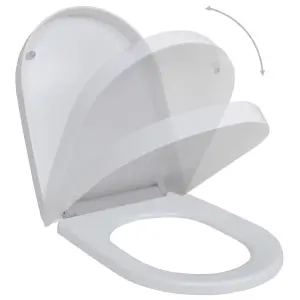 Toilet Seats with Soft Close Lids 2 pcs Plastic White