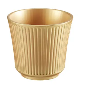 Hard Good Delphi Gold Ceramic Pot (14x13cm) x 1