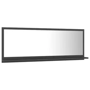 Dorlene Framed Wall Mounted Bathroom Mirror Grey / 40 cm