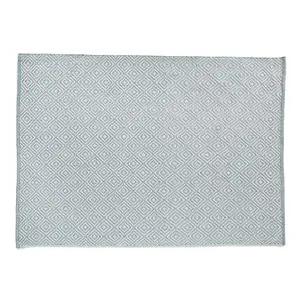 Woven Indoor Outdoor Washable Diamond Reversible Rug Sky Grey - 160cm x 230cm