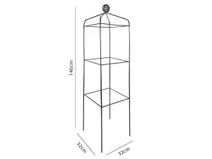 Square Brighton Obelisks - Raw Steel Designed to Rust