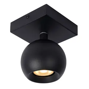 Lucide Favori Modern Ceiling Spotlight - 1xGU10 - Black