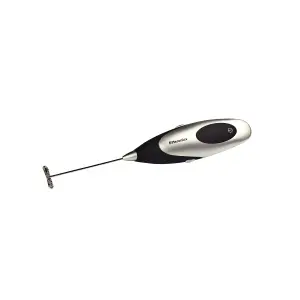 EMtronics Battery Operated Milk Frother, One Touch Function, Steam-Free - Silver