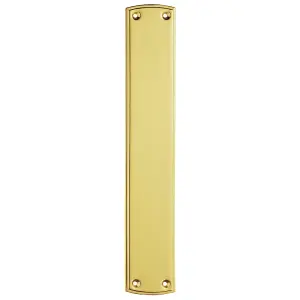 2x Large Ornate Door Finger Plate with Stepped Border 382 x 65mm Polished Brass