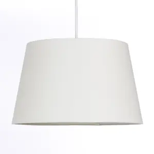 Cream Tapered Drum Shade for Ceiling and Table Lamp 14 Inch Shade