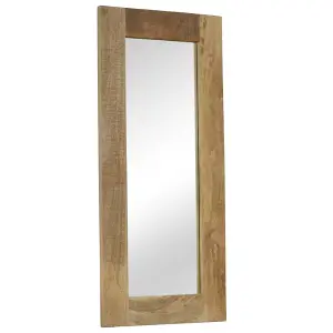 Berkfield Mirror Solid Mango Wood 50x110 cm