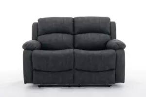 2 Seater Recliner Sofa, Manual Recliner Armchair Sofa 105 to 135 Degrees Recliner Padded Sofa - 2 Seaters