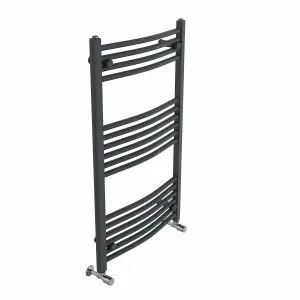 Right Radiators 1000x600 mm Curved Heated Towel Rail Radiator Bathroom Ladder Warmer Anthracite