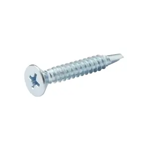 Diall Phillips Countersunk Zinc-plated Carbon steel (C1022) Self-drilling screw (Dia)4.8mm (L)32mm, Pack of 25