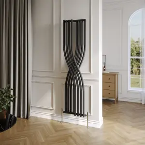 Curved Designer Radiator - 1775mm x 450mm - 2020 BTU - Anthracite