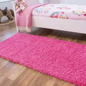 Soft Value Barbie Pink Shaggy Area Rug 80x150cm