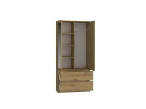 SS-90 Malwa Mirror Wardrobe Artisan Oak