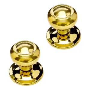 UAP Door Knob - Pull Door Handles - Pair - Hidden Fixings - Stainless Steel - PVD Gold