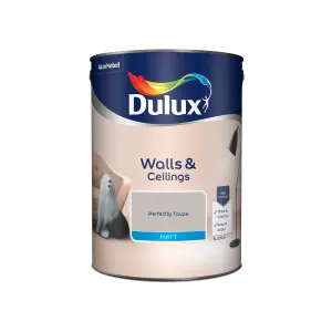 Dulux Walls & ceilings Perfectly taupe Matt Emulsion paint, 5L