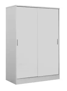 REFLECT XL 2 Door Sliding Wardrobe in Gloss White Door Fronts and Matt White Carcass