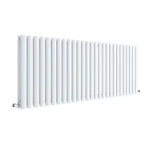 Horizontal Double Panel Radiator - 600mm x 1572mm - 5963 BTU - Gloss White- Balterley