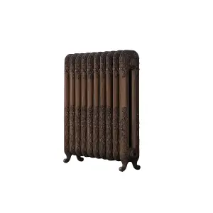 Arroll Daisy Cast iron Bronze 10 Column Radiator, (W)684mm x (H)794mm