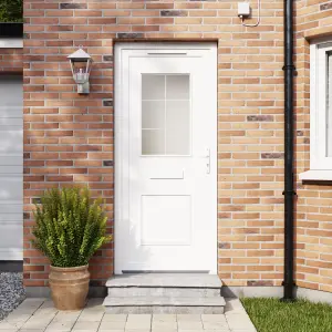 Fortia Mindil Clear Glazed White RH External Front Door set, (H)2085mm (W)920mm