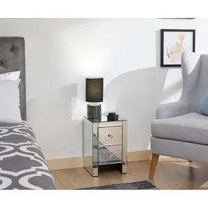 Portalia Bedside Table 45cm H x  30cm W x 30cm D