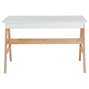 Home Office Desk with Storage White SHESLAY