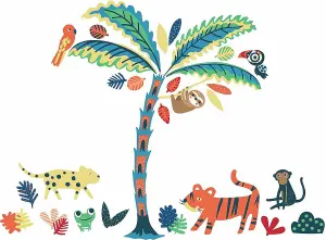 Wallpops Tropical Animal Rainforest Large Kids Bedroom Wall Stickers Murals