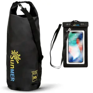 SUNMER 30L Dry Bag With Waterproof Phone Case - Black