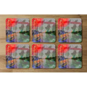 Square 6 Piece Coaster Set (Set of 6)