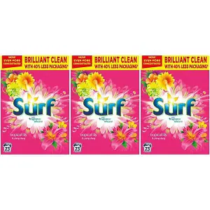 Surf Washing Powder Tropical Lily & Ylang-Ylang 23 Washes - Pack of 3