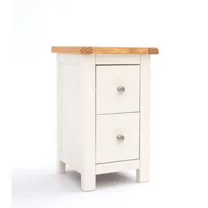 Gerry 2 Drawer Bedside Table Off-White