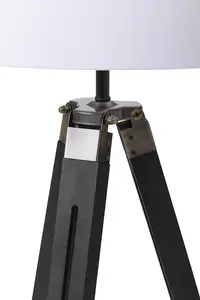 Interiors by Premier Malvern Tripod Floor Lamp With Black Base