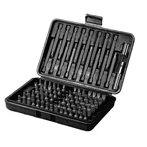 98 Piece Security Bit Set 1/4" Inch Hex Screwdriver Bit Holder Carry Case