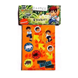 Go Diego Go Animals Stickers (Pack of 8) Multicoloured (One Size)