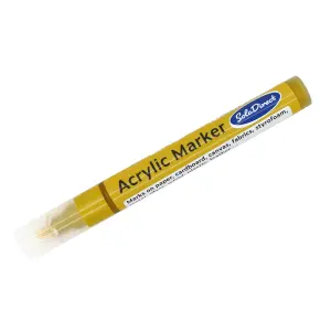 Acrylic Paint Marker Pen Permanent for Stone Leather Fabric Plastic (Gold)