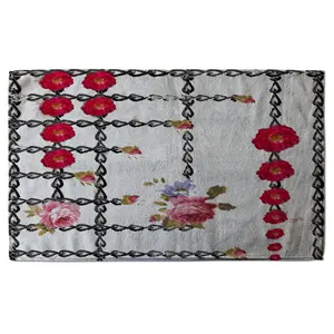 Cotton Floral Waffle Kitchen Towel (Set of 3)