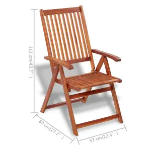 Berkfield Folding Garden Chairs 2 pcs Solid Acacia Wood Brown