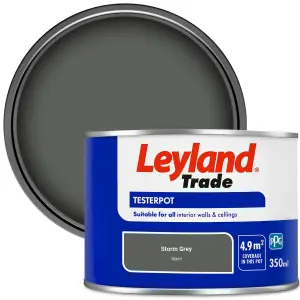 Leyland Trade Vinyl Matt Walls & Ceilings Emulsion Paint Storm Grey (10A11) 350ml Tester