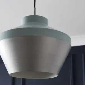 The Lighting Edit Dina pendant Matt Mint & pewter LED Pendant ceiling light, (Dia)320mm