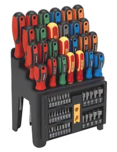 Sealey Screwdriver, Bit & Nut Driver Set 61pc S01152