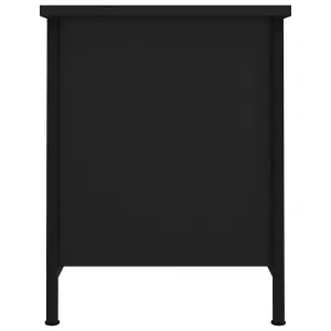 Berkfield TV Cabinet with Doors Black 60x35x45 cm Engineered Wood